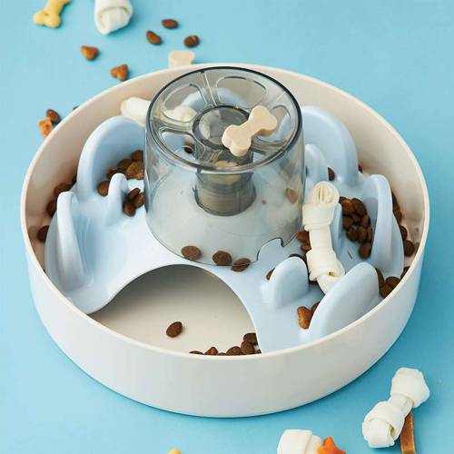 Pet Dreams House Spin Ufo Maze Baby Blue Tricky miska interaktywna - Petstages