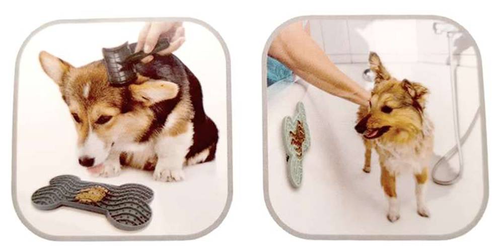 Flamingo Lick Pad Mata antystresowa M 21cm NIEBIESKA - Petstages