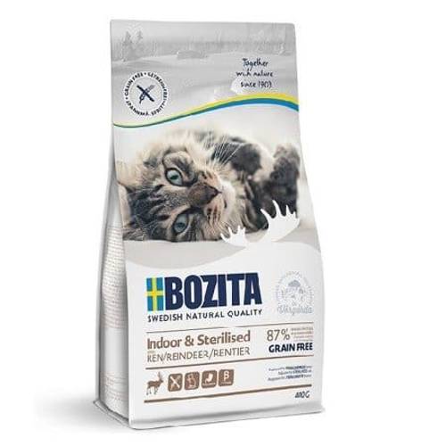 BOZITA Indoor & Sterilised Grain Free z reniferem 400g
