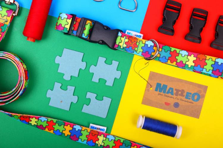 Obroża Klamra Plastikowa - Puzzle 0517 30MM 40-70CM - matteo-company