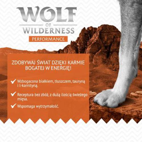 Wolf of Wilderness "Explore The Mighty Summit" - Performance 400 g - Wolf Of Wilderness