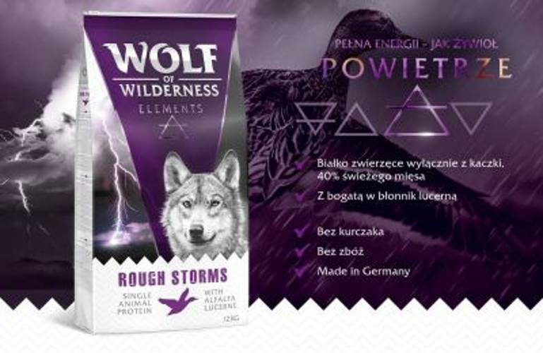 Wolf of Wilderness „Rough Storms”, kaczka 1 kg - Wolf Of Wilderness
