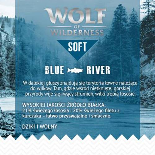 Wolf of Wilderness „Soft – Blue River”, łosoś 12 kg - Wolf Of Wilderness