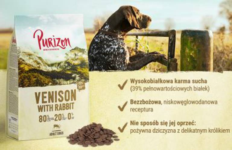 Purizon Adult, dziczyzna i królik, bez zbóż 1 kg - Purizon