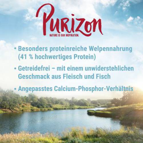 PEŁNOWARTOŚCIOWA RECEPTURA: Purizon Puppy, kurczak i ryba, bez zbóż 1 kg - Purizon