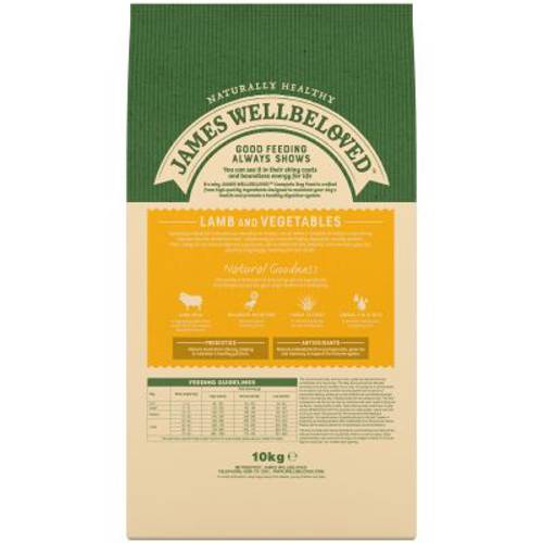 James Wellbeloved Adult, jagnięcina i warzywa (bez zbóż) 10 kg - James Wellbeloved Karma