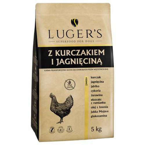 Luger's Adult, kurczak i jagnięcina 5 kg - Lugers