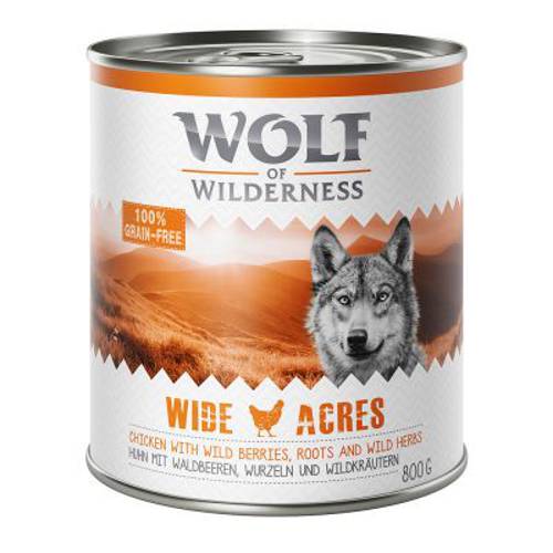 Wolf of Wilderness Adult, 6 x 800 g Green Fields, jagnięcina - Wolf Of Wilderness
