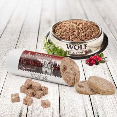 Pakiet próbny Wolf of Wilderness, kiełbaski, 6 x 400 g Wild Hills, kaczka - Wolf Of Wilderness