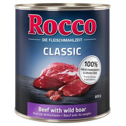 Rocco Classic, 6 x 800 g Wołowina i renifer - Rocco