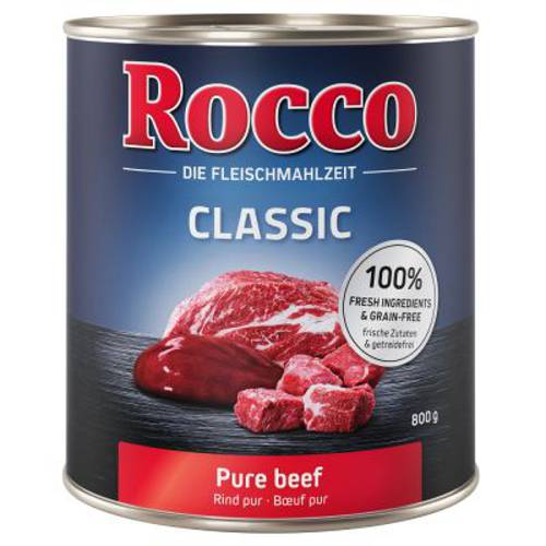 Rocco Classic, 6 x 800 g Wołowina i serca drobiowe - Rocco