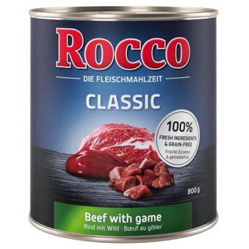Rocco Classic, 6 x 800 g Wołowina i łosoś - Rocco