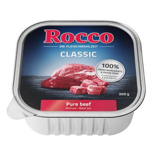 Megapakiet Rocco Classic tacki, 27 x 300 g Wołowina i serca drobiowe - Rocco