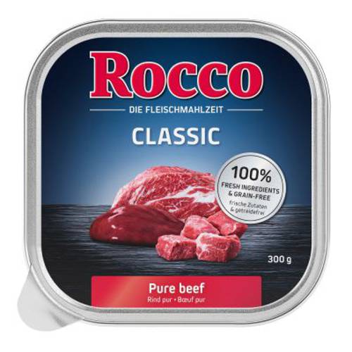 Megapakiet Rocco Classic tacki, 27 x 300 g Wołowina i serca drobiowe - Rocco