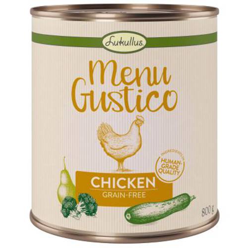 Mieszany pakiet próbny Lukullus Menu Gustico 6 x 400 g (4 rodzaje) - Karma Lukullus