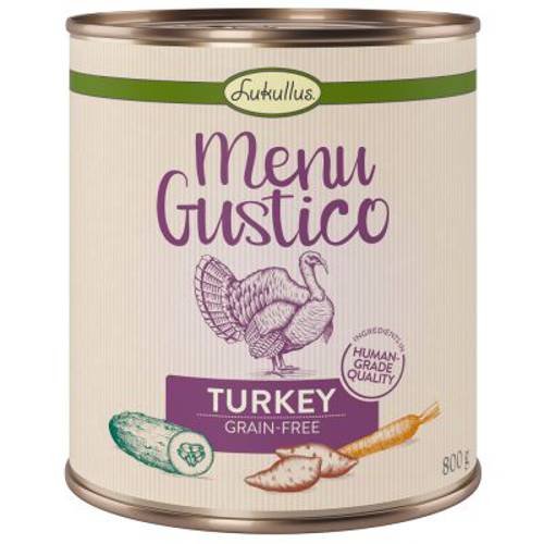 Mieszany pakiet próbny Lukullus Menu Gustico 6 x 400 g (4 rodzaje) - Karma Lukullus