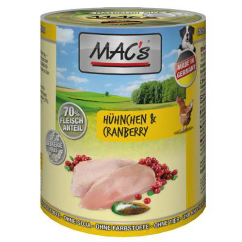 MAC's Adult, 6 x 400 g Kurczak i żurawina - Mac S