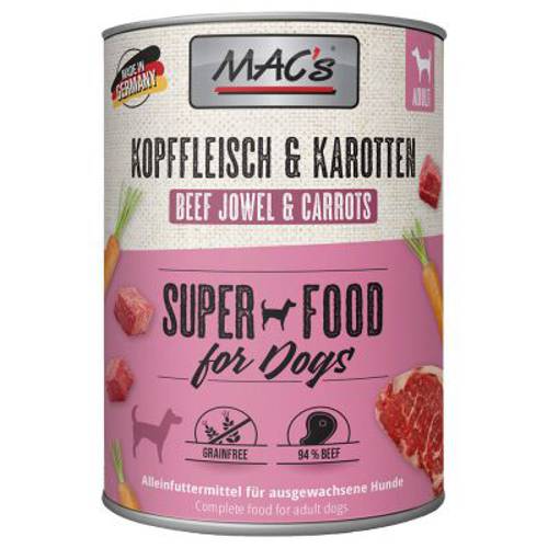 MAC's Adult, 6 x 800 g Głowizna i marchew - Mac S
