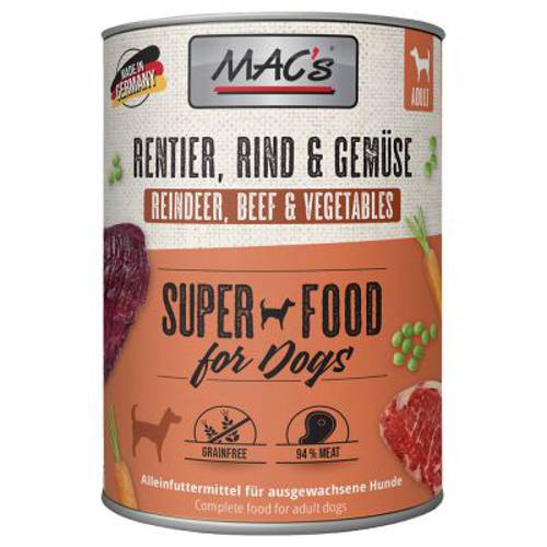 MAC's Adult, 6 x 800 g Renifer i warzywa - Mac S