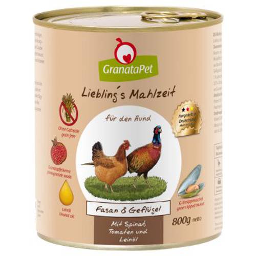 GranataPet Liebling's Mahlzeit karma dla psa, 6 x 800 g Junior, indyk i królik z ziemniakami, pasternakiem, marchwią i olejem z łososia - Granatapet