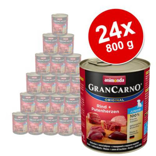 Megapakiet Animonda GranCarno Original Junior, 24 x 800 g 2 smaki - Animonda
