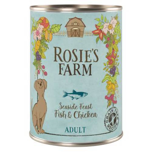 Rosie's Farm Adult, 6 x 400 g  Kurczak i indyk - Rosies Farm