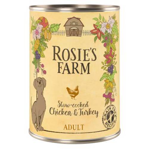 Rosie's Farm Adult, 6 x 400 g  Kurczak i indyk - Rosies Farm