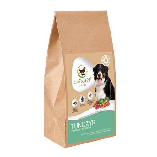 Karma sucha dla psa - Tuńczyk z batatami i brokułami 2kg - EcoFood24