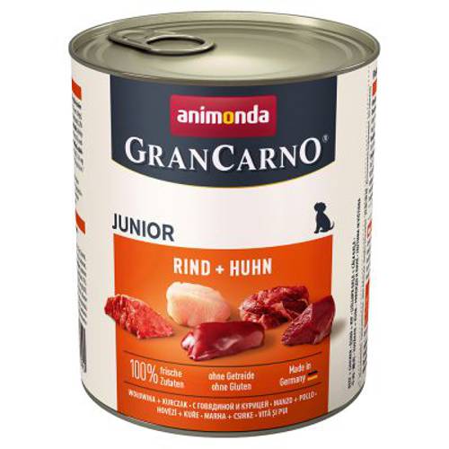 Animonda GranCarno Original Junior, 6 x 800 g Wołowina i kurczak - Animonda