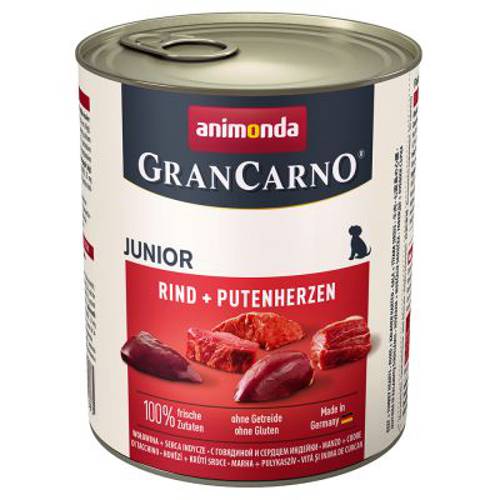 Animonda GranCarno Original Junior, 6 x 800 g Wołowina i kurczak - Animonda