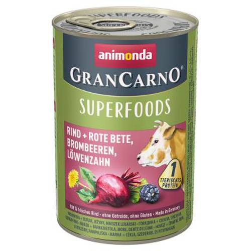 Pakiet próbny Animonda GranCarno Adult Superfoods 6 x 800 g - Animonda