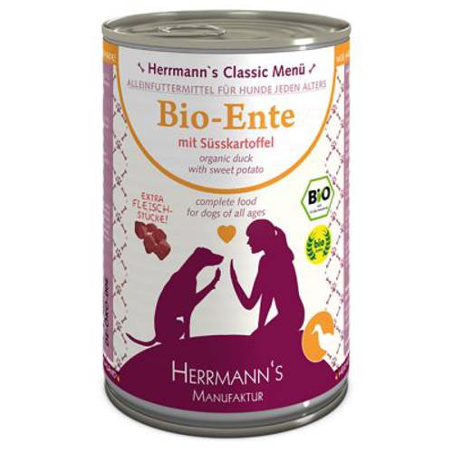 Herrmanns Menu bezzbożowe, 6 x 400 g Biowołowina z biobatatami - Herrmanns