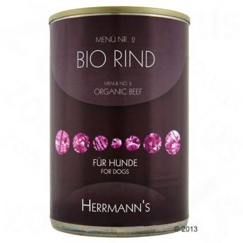Korzystny pakiet Herrmanns Menu bezzbożowe, 12 x 400 g Bioindyk z biojabłkiem - Herrmanns