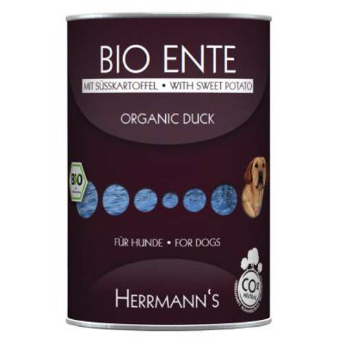 Korzystny pakiet Herrmanns Menu bezzbożowe, 12 x 400 g Biokaczka z biobatatami - Herrmanns