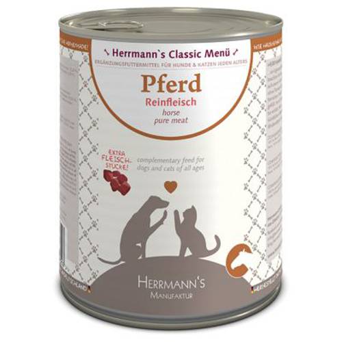 Herrmann's Czyste Mięso karma uzupełniająca, konina 6 x 400 g - Herrmanns