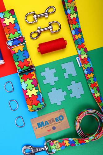 Obroża Zaciskowa Martingale - Puzzle 0597 40MM 36-50CM - matteo-company