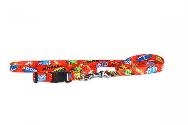 Smycz Prosta - Graffiti Czerwone 0691 30MM 130CM - matteo-company