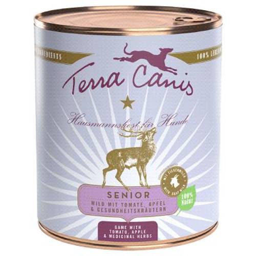 Terra Canis Senior, bez zbóż, 6 x 800 g Wołowina z selerem, morelom i ziołami lekarskimi - Terra Canis