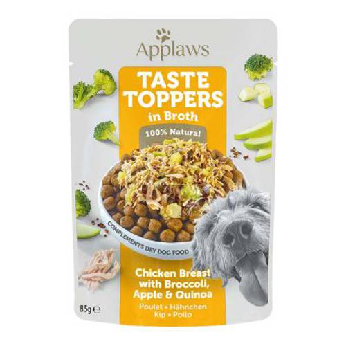 Applaws Taste Toppers w bulionie, 12 x 85 g Tuńczyk z dynią, jarmużem i ciecierzycą - Applaws