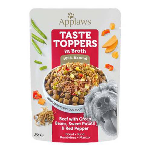 Applaws Taste Toppers w bulionie, 12 x 85 g Tuńczyk z dynią, jarmużem i ciecierzycą - Applaws