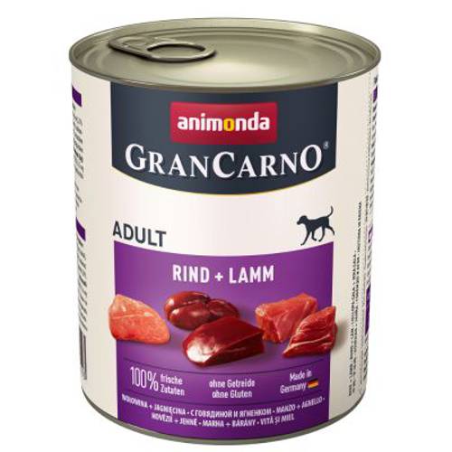Animonda GranCarno Original Adult, 6 x 800 g Wołowina i kacze serca - Animonda