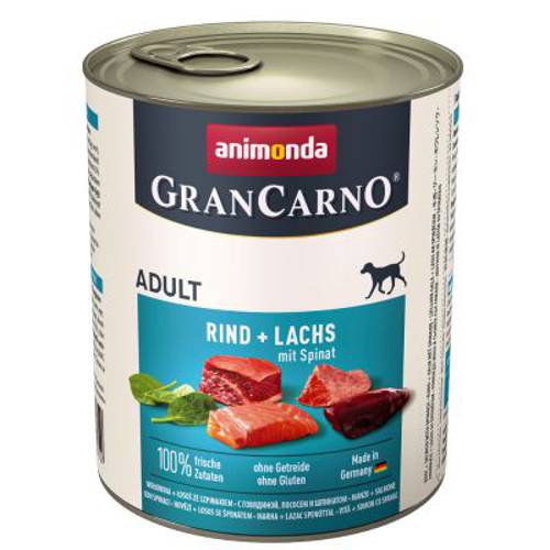 Animonda GranCarno Original Adult, 6 x 800 g Wołowina i kacze serca - Animonda