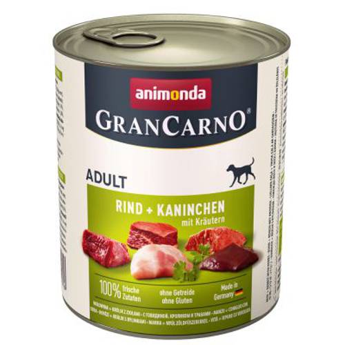 Animonda GranCarno Original Adult, 6 x 800 g Wołowina i kacze serca - Animonda