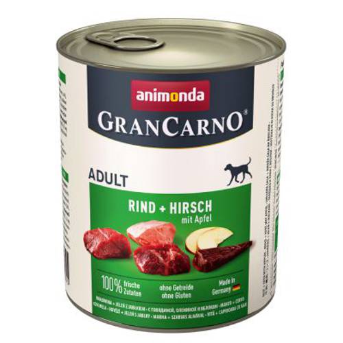 Animonda GranCarno Original Adult, 6 x 800 g Wołowina i kacze serca - Animonda