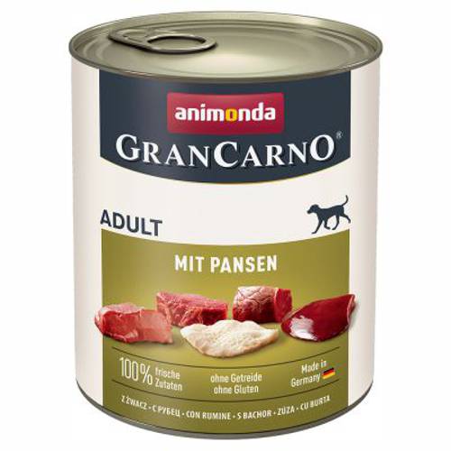 Animonda GranCarno Original Adult, 6 x 800 g Wołowina i kacze serca - Animonda