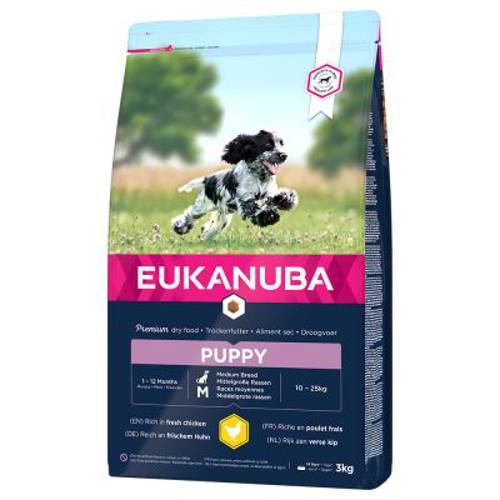 Eukanuba Growing Puppy Medium Breed, kurczak 3 kg - Eukanuba