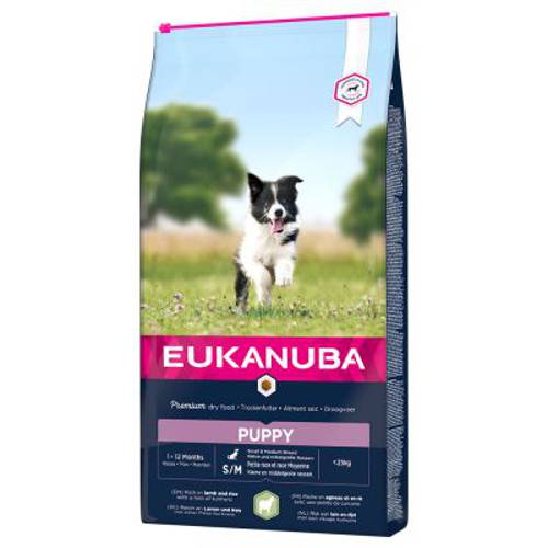 Eukanuba Puppy Small & Medium Breed, jagnięcina i ryż 2 x 12 kg - Eukanuba