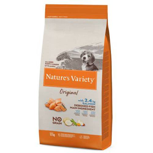 Nature's Variety Original No Grain Junior, łosoś 2 x 12 kg -