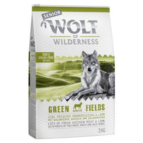 Wolf of Wilderness Senior Green Fields, jagnięcina 1 kg - Wolf Of Wilderness
