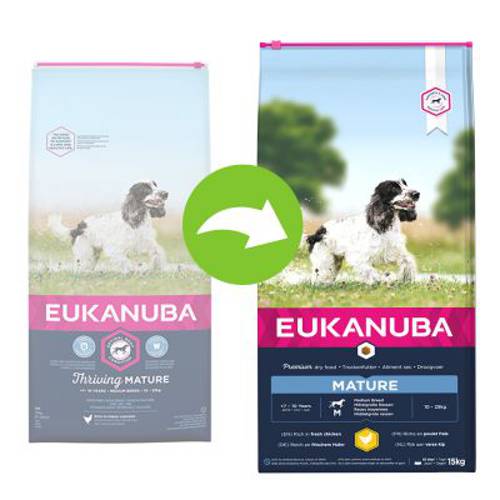 Eukanuba Thriving Mature Medium Breed, kurczak 15 kg - Eukanuba